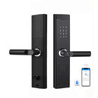 Cerraduras de puerta inteligentes electrónicas con huella dactilar de aleación de aluminio, cerradura de puerta sin llave USB para dormitorio