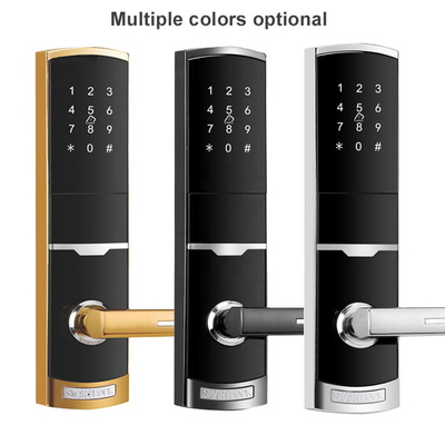 4 en 1 entrada sin llave contraseña apartamento cerradura de puerta inteligente con 4pcs batería AA