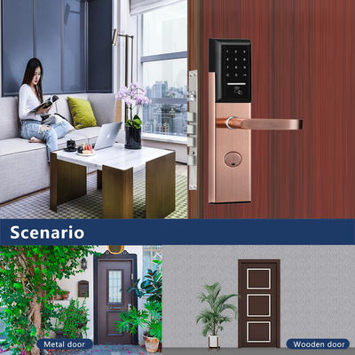 Acero inoxidable 6068 Mortise TTlock Cerradura de puerta controlada por aplicación con teclado inteligente