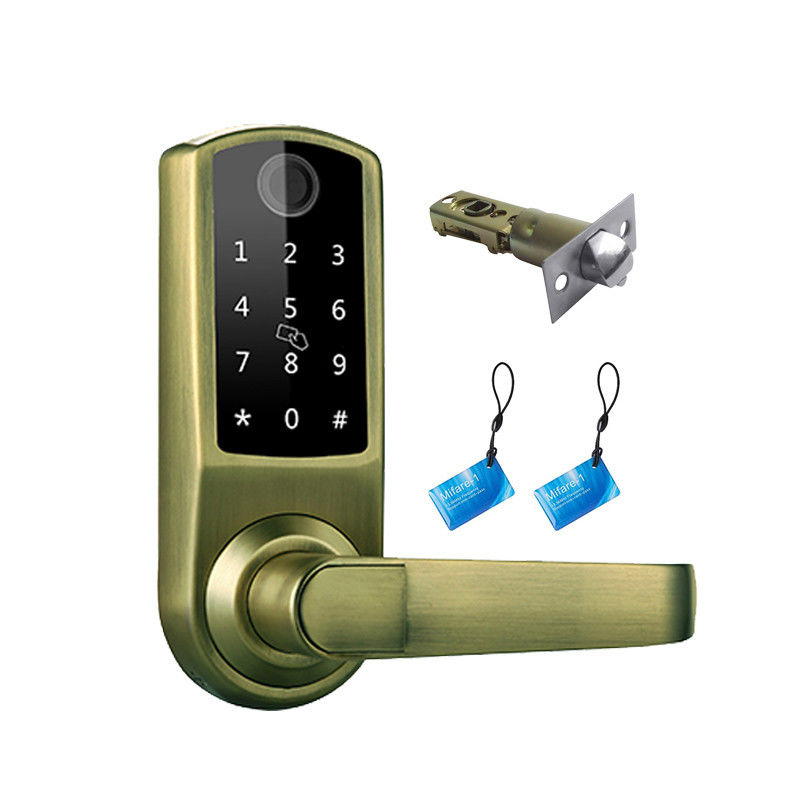 Keyless Entry controlado de las baterías RFID de la cerradura de puerta del App de BLE TTLock 4xAA