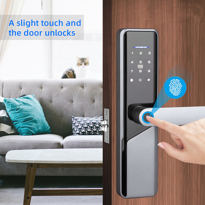Cerradura de puerta elegante de la huella dactilar de la seguridad de la aleación de aluminio para el apartamento casero