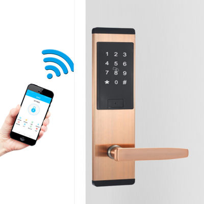 Cerradura de puerta de teclado inteligente de acero inoxidable de color negro con aplicación inteligente TTlock